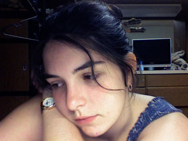 French Twist in her hair